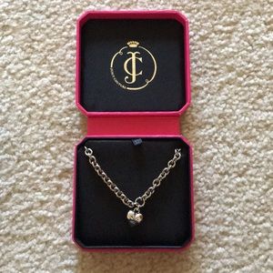 Juicy couture puffed heart necklace